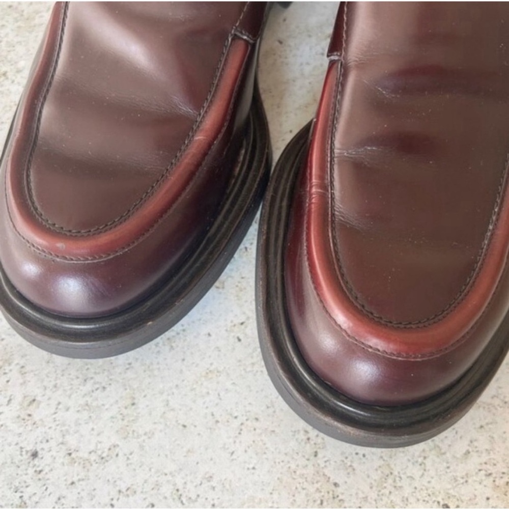 GUCCI Loafers Shoes Oxblood Size 40 EU - Picture 3 of 8